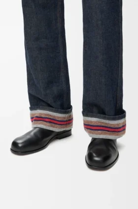 Bobine-Stiefel aus glattem Kalbsleder