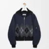 Bomberjacke aus Nylon- und Wollmischung Bomberjacke aus Nylon- und Wollmischung