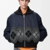 Bomberjacke aus Nylon- und Wollmischung Bomberjacke aus Nylon- und Wollmischung