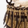Bucket-Tasche aus Kord und Leder