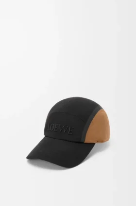 Camp-Cap aus Canvas und Wildleder