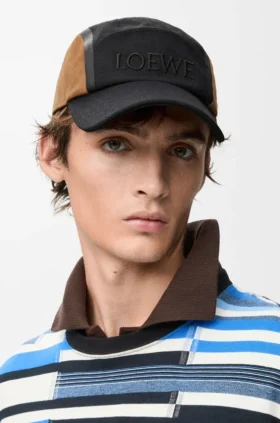 Camp-Cap aus Canvas und Wildleder