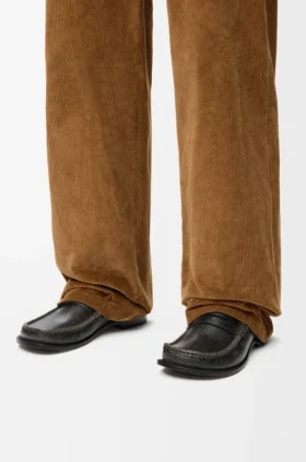Campo-Loafer aus geknittertem Kalbsleder