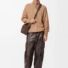 Cardigan mit Reissverschluss aus Baumwolle, Leinen und Wolle Cardigan mit Reissverschluss aus Baumwolle, Leinen und Wolle