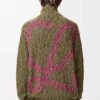 Cardigan mit Reissverschluss aus Baumwolle, Leinen und Wolle Cardigan mit Reissverschluss aus Baumwolle, Leinen und Wolle