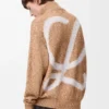 Cardigan mit Reissverschluss aus Baumwolle, Leinen und Wolle Cardigan mit Reissverschluss aus Baumwolle, Leinen und Wolle