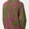 Cardigan mit Reissverschluss aus Baumwolle, Leinen und Wolle Cardigan mit Reissverschluss aus Baumwolle, Leinen und Wolle