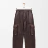 Cargo-Hose aus Nappa-Lammleder und Baumwolle Cargo-Hose aus Nappa-Lammleder und Baumwolle