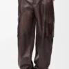 Cargo-Hose aus Nappa-Lammleder und Baumwolle Cargo-Hose aus Nappa-Lammleder und Baumwolle