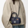 Cats Amazona 23 Cropped-Tasche aus besticktem Denim Cats Amazona 23 Cropped-Tasche aus besticktem Denim