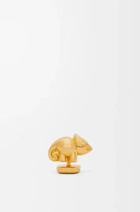 Chameleon-Anstecknadel aus Messing