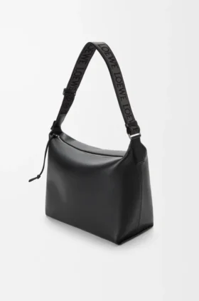 Cubi Crossbody-Tasche aus geschmeidigem, glattem Kalbsleder und Jacquard