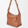 Cubi Crossbody-Tasche aus geschmeidigem, glattem Kalbsleder und Jacquard Cubi Crossbody-Tasche aus geschmeidigem, glattem Kalbsleder und Jacquard