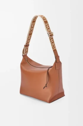 Cubi Crossbody-Tasche aus geschmeidigem, glattem Kalbsleder und Jacquard