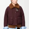 Daunenjacke aus Lammfell und Baumwollmischung