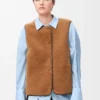 Daunenjacke aus Lammfell und Baumwollmischung