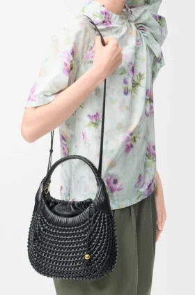 Diamond Hobo-Tasche aus Kalbsleder