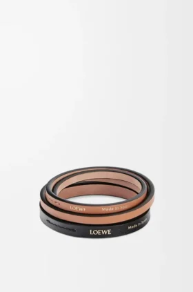 Doppelarmband-Set aus klassischem Kalbsleder