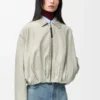 Drapierte Jacke aus Baumwolle