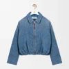 Drapierte Jacke aus Denim
