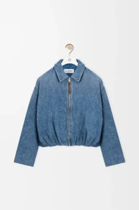 Drapierte Jacke aus Denim