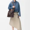 Drapierte Jacke aus Denim