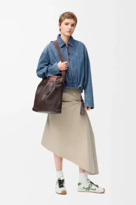 Drapierte Jacke aus Denim