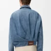 Drapierte Jacke aus Denim