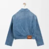Drapierte Jacke aus Denim