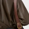 Drapierte Jacke aus Nappa-Kalbsleder