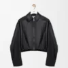 Drapierte Jacke aus Nappa-Lammleder Drapierte Jacke aus Nappa-Lammleder