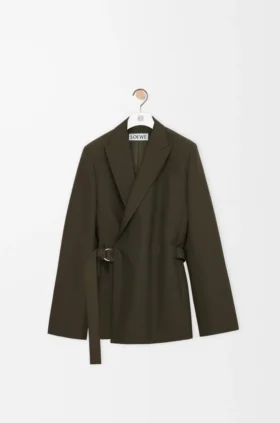 Drapierte Jacke aus Wolle