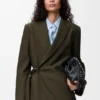Drapierte Jacke aus Wolle