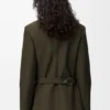 Drapierte Jacke aus Wolle