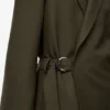 Drapierte Jacke aus Wolle
