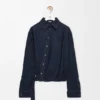 Drapiertes Hemd aus Denim Drapiertes Hemd aus Denim
