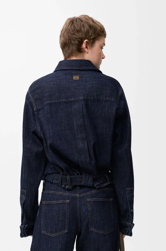 Drapiertes Hemd aus Denim Drapiertes Hemd aus Denim