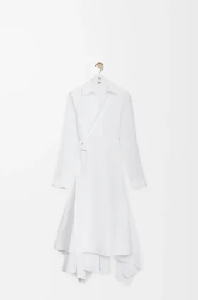 Drapiertes Kleid aus Baumwolle