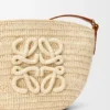 Eclipse Pochette aus Raffia und Kalbsleder