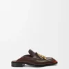 Edge Loafer-Pantolette aus gebürstetem Kalbsleder Edge Loafer-Pantolette aus gebürstetem Kalbsleder
