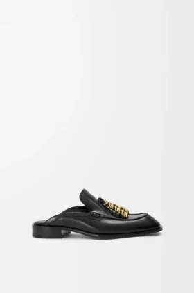 Edge Loafer-Pantolette aus gebürstetem Kalbsleder