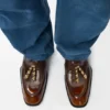 Edge Loafer-Pantolette aus gebürstetem Kalbsleder Edge Loafer-Pantolette aus gebürstetem Kalbsleder