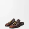 Edge Loafer-Pantolette aus gebürstetem Kalbsleder Edge Loafer-Pantolette aus gebürstetem Kalbsleder