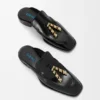 Edge Loafer-Pantolette aus gebürstetem Kalbsleder Edge Loafer-Pantolette aus gebürstetem Kalbsleder