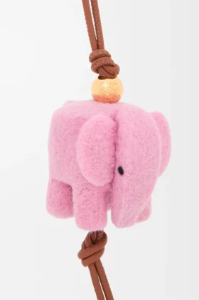 Elephant-Anhänger aus Filz und Kalbsleder