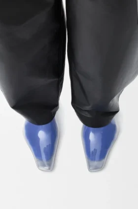 Emily Aqua Stiefelette aus PVC