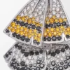 Feather-Ohrringe aus Sterlingsilber und Kristallen