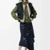 Flamenco-Hoodie aus Baumwolle und Kaschmir
