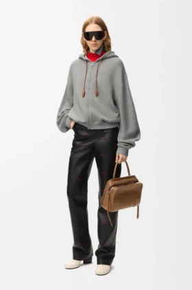 Flamenco-Hoodie aus Baumwolle und Kaschmir