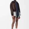Flamenco-Hoodie aus Nappa-Lammleder Flamenco-Hoodie aus Nappa-Lammleder